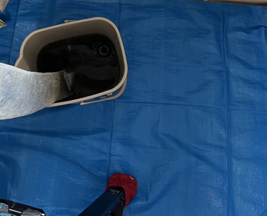 2026/4/25　エアコンクリーニング後の排水